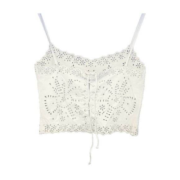 Ralph Lauren Collection Leather Corset Eyelet Crop Top Cami Vintage 2000 Runway - Picture 8 of 16